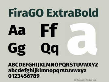 FiraGO ExtraBold Version 1.001图片样张