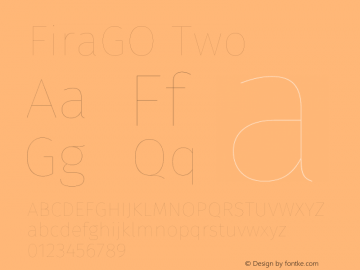 FiraGO Two Version 1.001 Font Sample