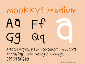 MOOKKY1 Version 001.000 Font Sample