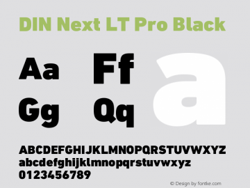 DINNextLTPro-Black Version 1.200;PS 001.002;hotconv 1.0.38 Font Sample