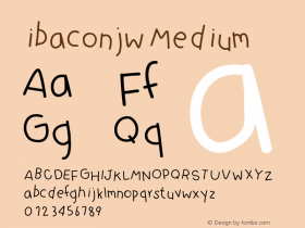 ibaconjw Version 001.000 Font Sample