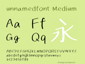 unnamedfont Version 001.000图片样张