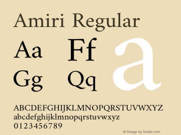 Amiri Regular Version 0.113 Font Sample