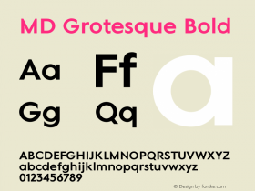 MD Grotesque Bold Version 1.001 | B-MOD Font Sample