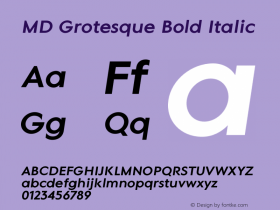MD Grotesque Bold Italic Version 1.001 | B-MOD Font Sample