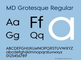 MD Grotesque Regular Version 1.001 | B-MOD Font Sample