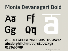 Monia Devanagari Bold Version 2.001 Font Sample