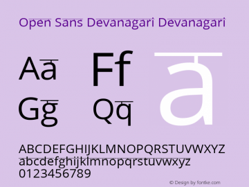 Open Sans Devanagari Version 1.10 Font Sample