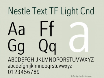 Nestle Text TF Light Cnd Version 2.000图片样张