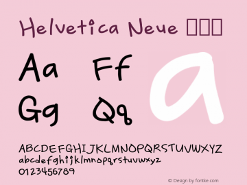 Helvetica Neue 常规体 7.0d13e1图片样张