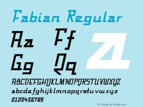 Fabian Regular Version 2.000 2004 Font Sample