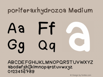 poriferaxhydrozoa Version 001.000 Font Sample