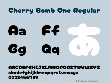 Cherry Bomb One Regular Version 4.100; ttfautohint (v1.8.3)图片样张
