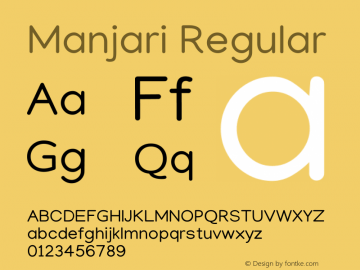 Manjari Regular Version 2.000图片样张