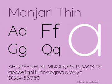 Manjari Thin Version 2.000 Font Sample