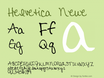 Helvetica Neue 常规体 6.1d12e1图片样张