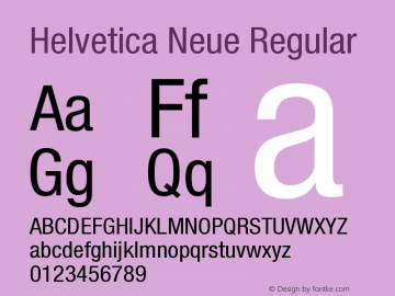 Helvetica Neue Regular 001.000图片样张