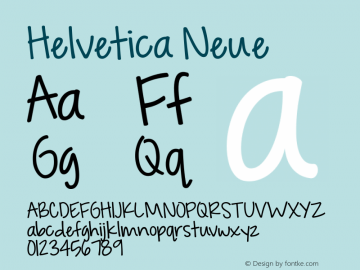 Helvetica Neue 细体 7.1d2e5图片样张