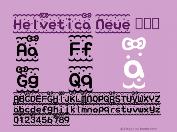 Helvetica Neue 常规体 7.0d13e1图片样张