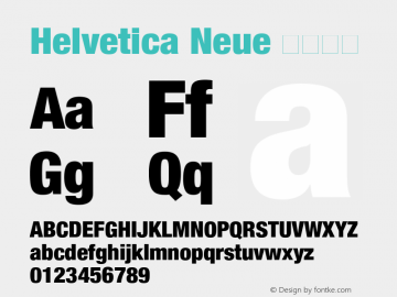 Helvetica Neue 紧缩黑体 9.0d45e1图片样张