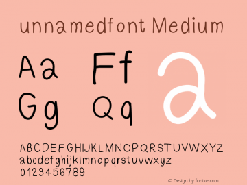 unnamedfont Version 001.000 Font Sample