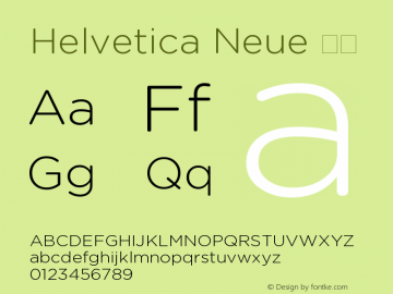 Helvetica Neue 细体 9.0d56e1 Font Sample