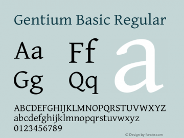 Gentium Basic Version 1.100 Font Sample