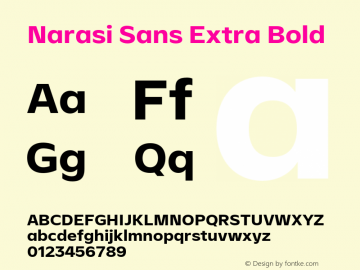 Narasi Sans Extra Bold 1.000 Font Sample