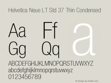 HelveticaNeueLTStd-ThCn OTF 1.029;PS 001.000;Core 1.0.33;makeotf.lib1.4.1585 Font Sample