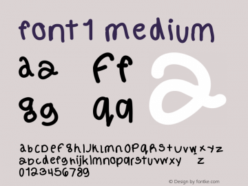 font1 Version 001.000 Font Sample