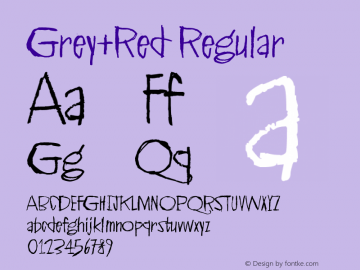 Grey+Red Version 1.00 December 8, 2020, initial release Font Sample