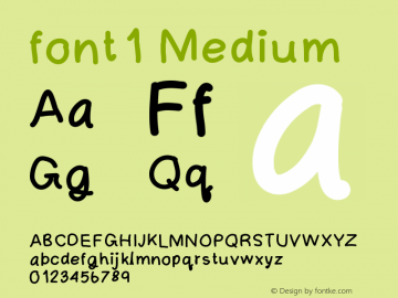 font1 Version 001.000 Font Sample