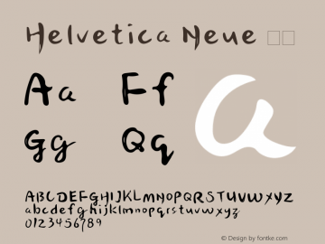 Helvetica Neue 细体 10.0d35e1 Font Sample