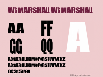 WG Marshall Version 1.0 Font Sample