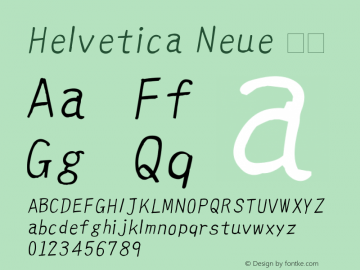 Helvetica Neue 细体 10.0d35e1 Font Sample