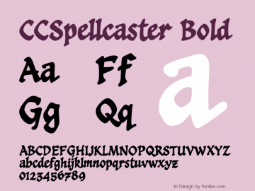 CCSpellcaster Bold Version 2.00 2018图片样张