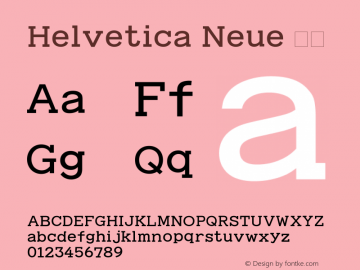 Helvetica Neue 细体 10.0d35e1 Font Sample