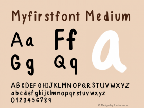 Myfirstfont Version 001.000 Font Sample