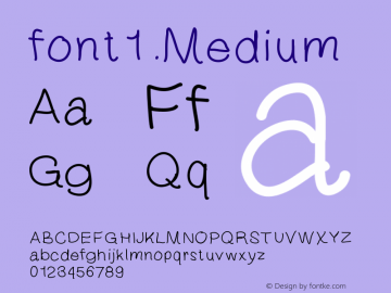 font1 Version 001.000 Font Sample