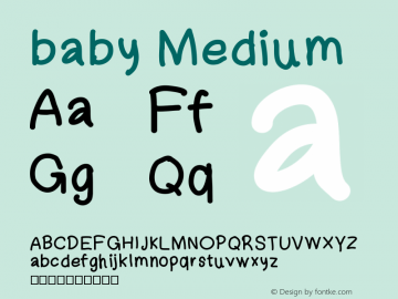 baby Version 001.000 Font Sample