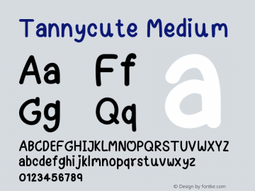 Tannycute Version 001.000 Font Sample