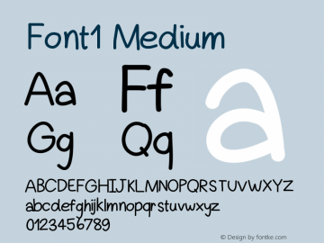 Font1 Version 001.000 Font Sample