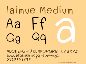 laimue Version 001.000 Font Sample