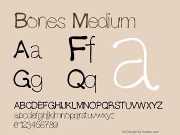 Bones Version 001.000 Font Sample