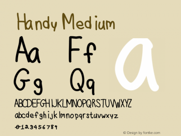 Handy Version 001.000 Font Sample