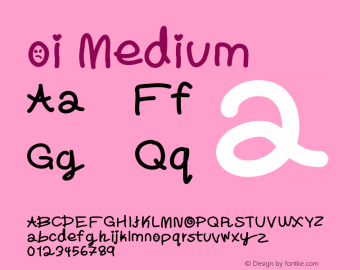 oi Version 001.000 Font Sample