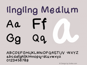 lingling Version 001.000 Font Sample