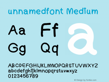 unnamedfont Version 001.000 Font Sample