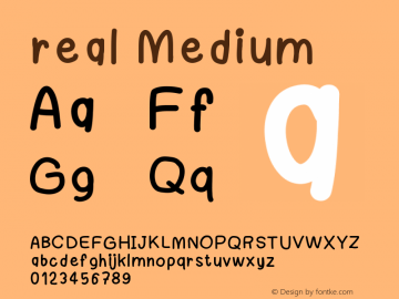 real Version 001.000 Font Sample