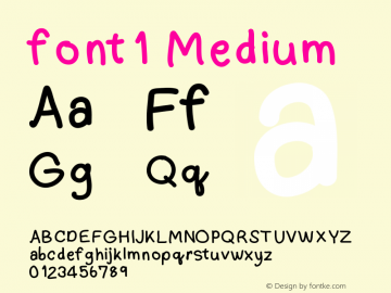 font1 Version 001.000 Font Sample